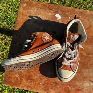 Brown Leather All Star Converse Sneakers